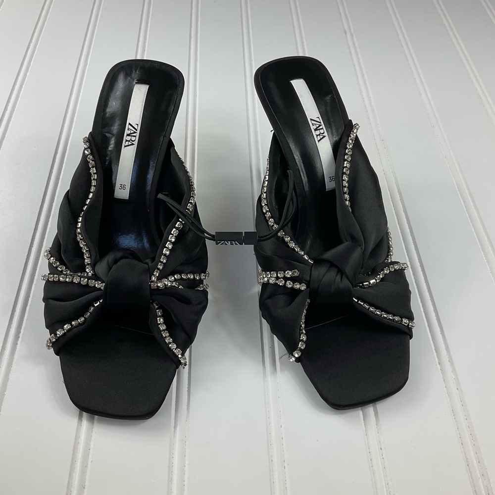 NWOT Zara Sparkly Heeled Sandals Size EU36 - Picture 6 of 12